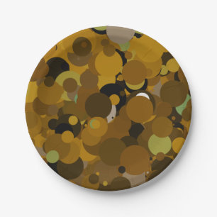 Brown Camouflage Paper Plate