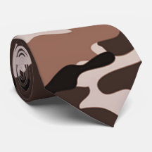 Brown Camouflage Pattern Tie