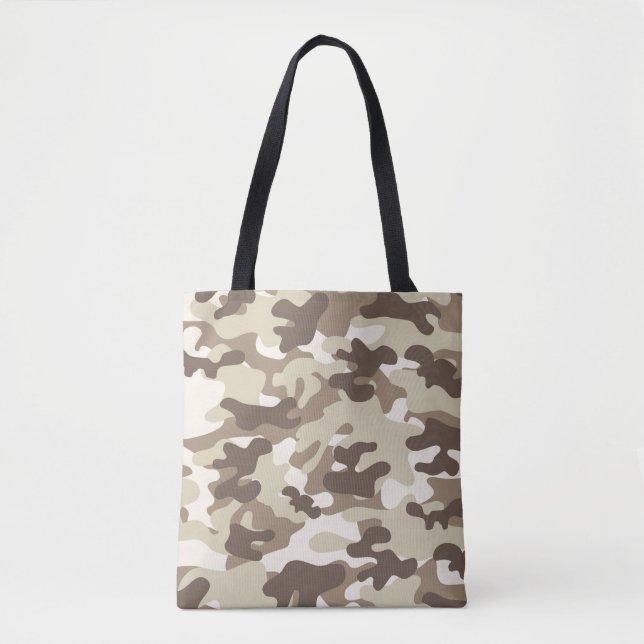 Brown Camouflage Tote Bag (Front)