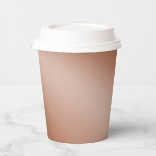 Brown Caramel Moonlight Ombre Effect Paper Cups