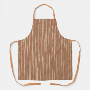 Brown Caramel Pale Stripes  Apron