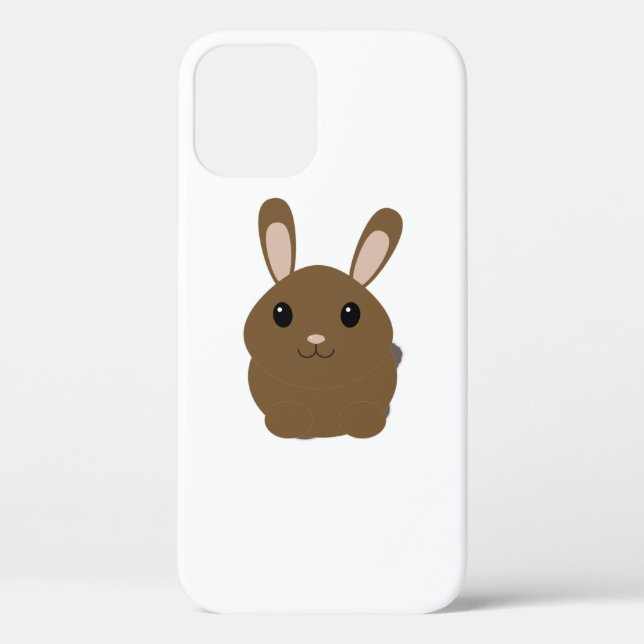 Brown Cartoon Bunny Case-Mate iPhone Case (Back)