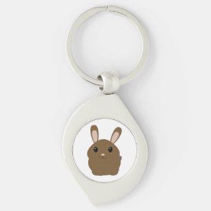 Brown Cartoon Bunny Key Ring