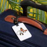Brown Cartoon Dog Skipping Jump Rope Luggage Tag<br><div class="desc">Make your bags stand out at the airport with these energetic skipping dog luggage tags. The design features a cheerful brown cartoon puppy jumping rope, ensuring your suitcase is easy to spot on the carousel. Perfect for travelers who love animals and fitness, these durable tags add a whimsical and humorous...</div>