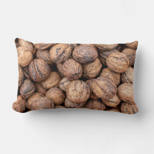Brown cashew nuts lumbar cushion
