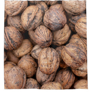 Brown cashew nuts shower curtain