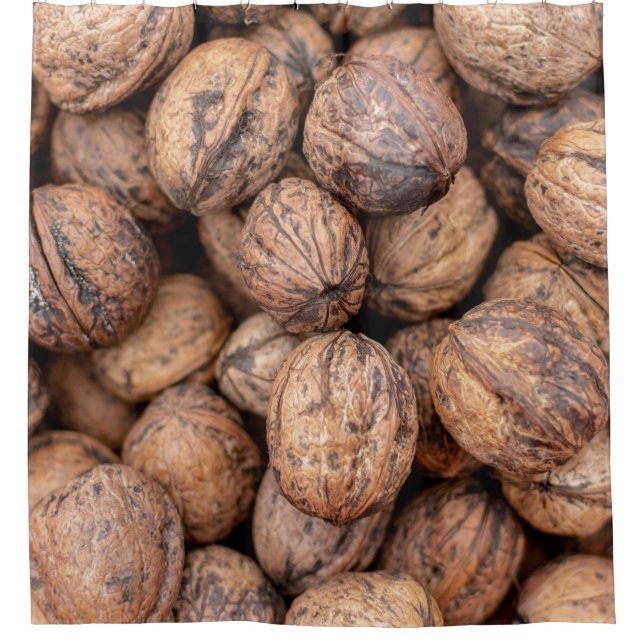 Brown cashew nuts shower curtain (Front)