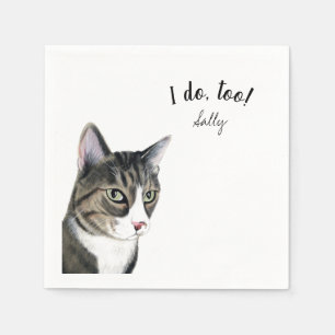 Brown Cat Cocktail Napkins