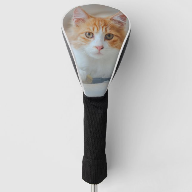 Brown Cat  Golf Head Cover (Front)