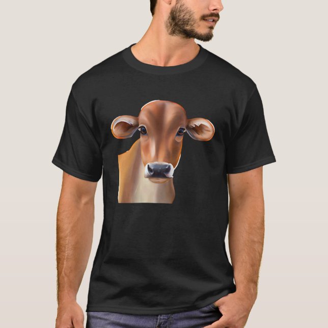 Brown Cattle Cow 1 T-Shirt (Front)
