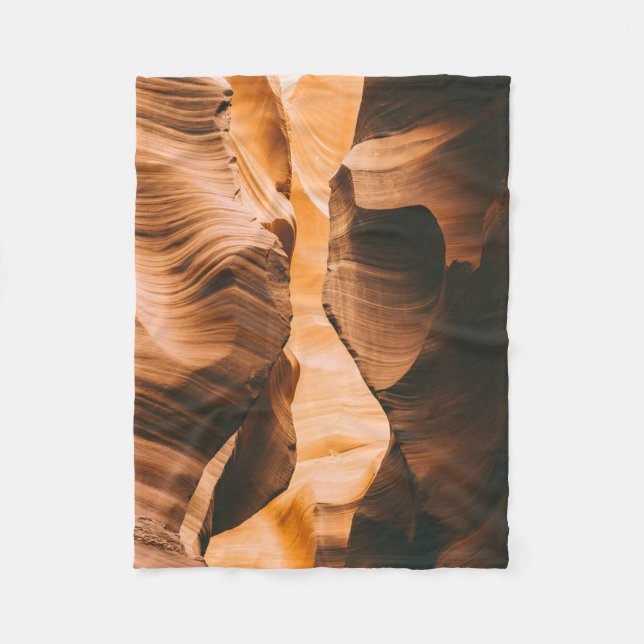 Brown cave under clear sky fleece blanket (Front)
