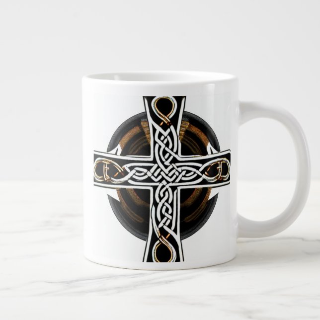 Brown Celtic Cross Mug (Right)