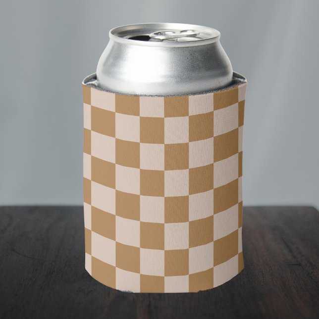 Brown Checkerboard Can Cooler (Creator Uploaded)