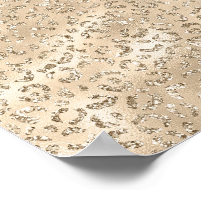Brown Cheetah Leopard Skin Print Pattern Animal (Corner)