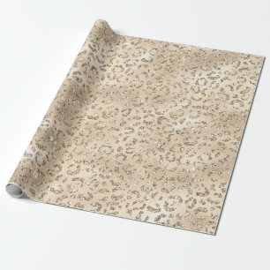 Brown Cheetah Leopard Skin Print Pattern Animal Wrapping Paper