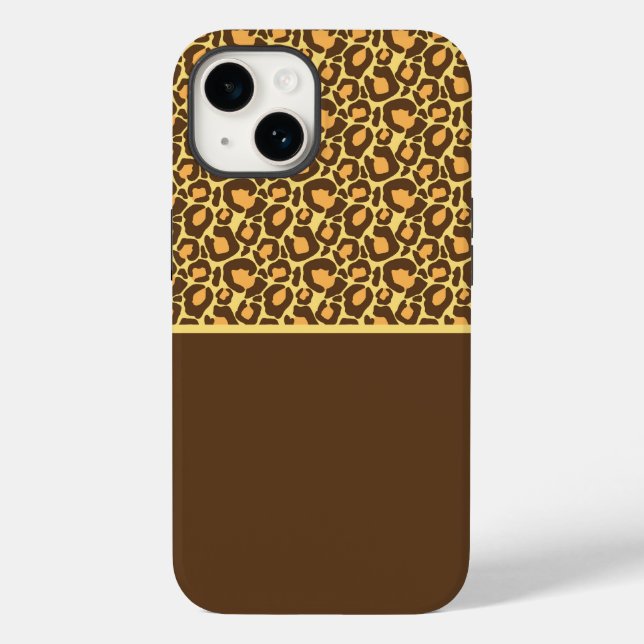 Brown Cheetah Print Phone Case (Back)