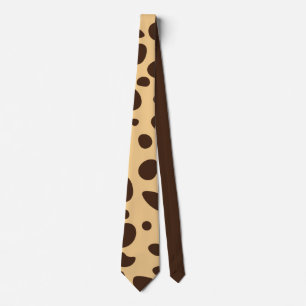 Brown Cheetah Print Tie