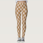 Brown Chequerboard Leggings<br><div class="desc">Brown Chequerboard</div>