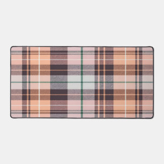 Brown chequered desk mat