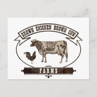 Brown Chicken Brown Cow Farms Postcard