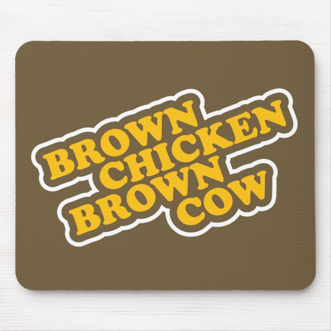 Brown Chicken Brown Cow Mouse Pad (Front)