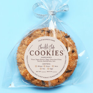 Brown Chocolate Chip Cookies Cottage Law Sticker