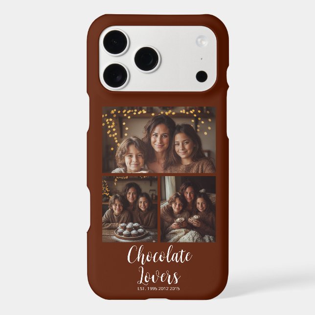 Brown Chocolate Lovers Established 3 Photo Script (Back)