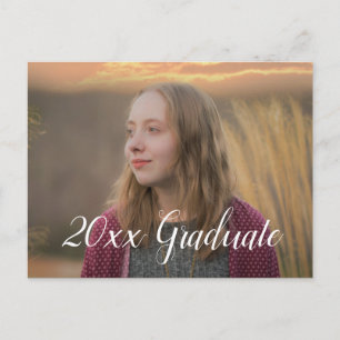 Brown (Choose your colour) Graduation Party Photo Postcard