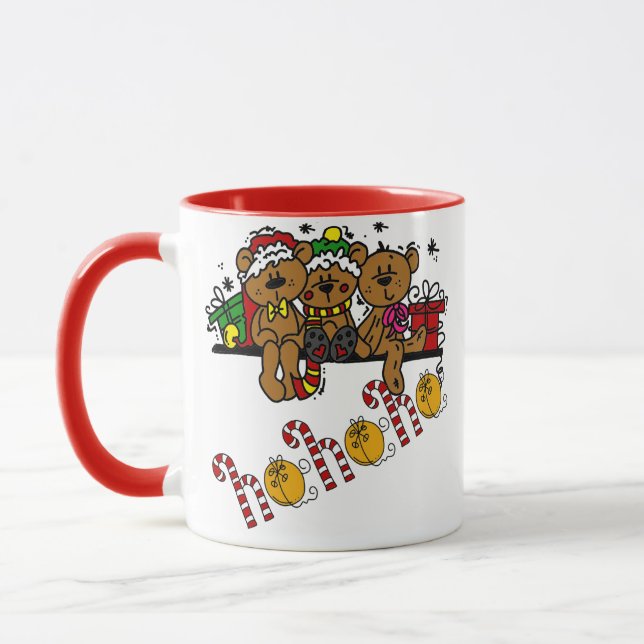 Brown Christmas Bears Mug (Left)