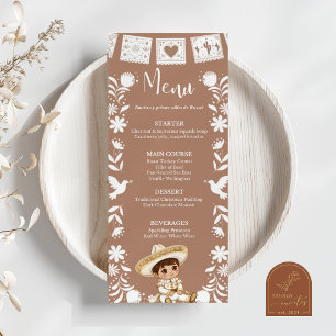 Brown Cielito Lindo Baptism & 1st Birthday Flat Menu