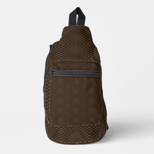 Brown circle dots pattern sling bag