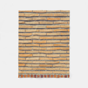 Brown cladding wall fleece blanket