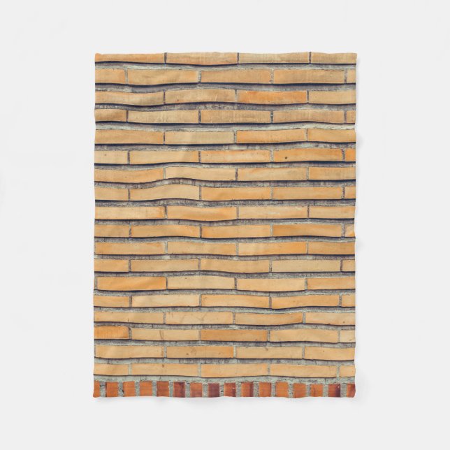Brown cladding wall fleece blanket (Front)