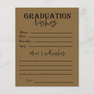 Brown Class Of 2025 Photo Graduation Advice Card