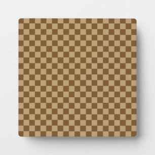 Brown Classic Checkerboard by Shirley Taylor Plaque