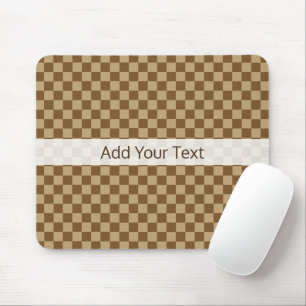 Brown Classic Chequerboard by Shirley Taylor Mouse Pad