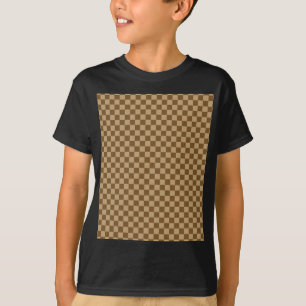 Brown Classic Chequerboard by Shirley Taylor T-Shirt