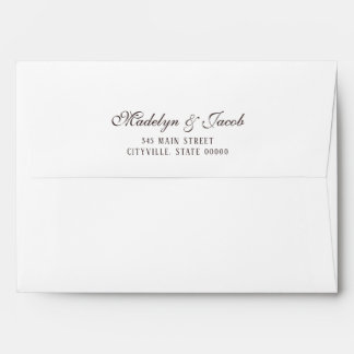 Brown Classic Wedding Envelope