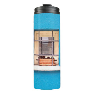 BROWN CLAY POT ON WINDOW THERMAL TUMBLER
