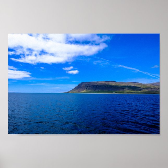 Brown Cliff Near Sea Poster (Front)