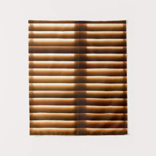 Brown closed window blinds tapestry