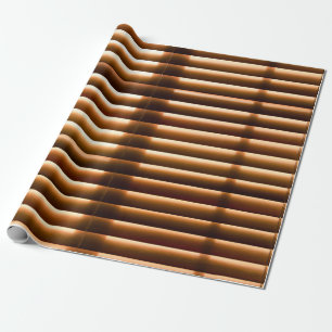 Brown closed window blinds wrapping paper