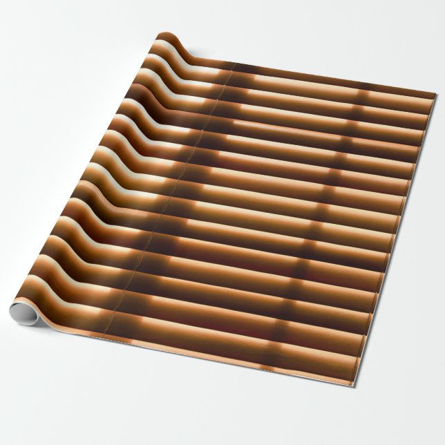Brown closed window blinds wrapping paper (Unrolled)