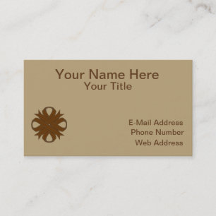 Brown Clover Ribbon by Kenneth Yoncich Business Card