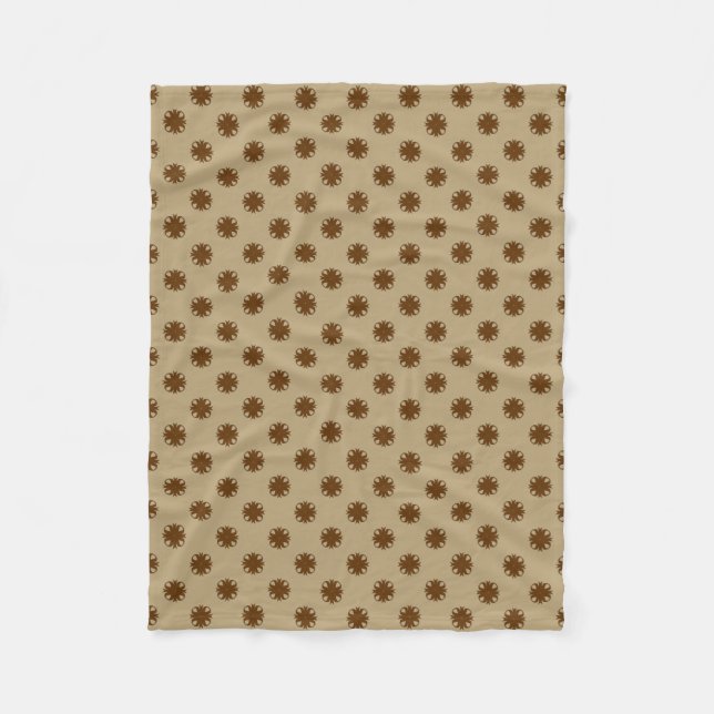 Brown Clover Ribbon by Kenneth Yoncich Fleece Blanket (Front)