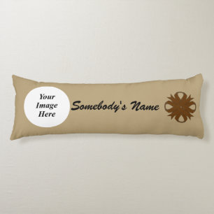 Brown Clover Ribbon Template by Kenneth Yoncich Body Cushion