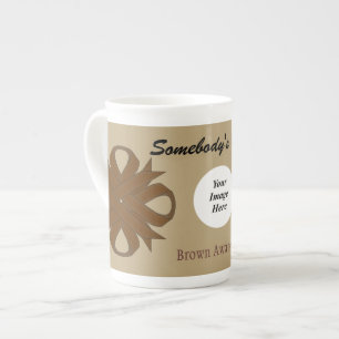 Brown Clover Ribbon Template By Kenneth Yoncich Bone China Mug