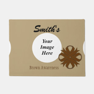 Brown Clover Ribbon Template by Kenneth Yoncich Doormat