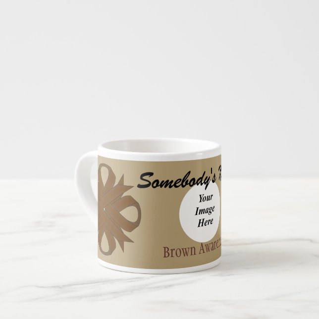 Brown Clover Ribbon Template by Kenneth Yoncich Espresso Cup (Front Left)