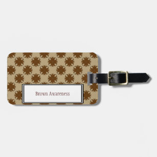 Brown Clover Ribbon Template by Kenneth Yoncich Luggage Tag